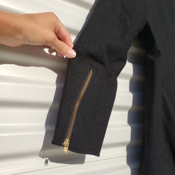 Mary McFadden gorgeous long wool blazer w zippers - Picture 7 of 9